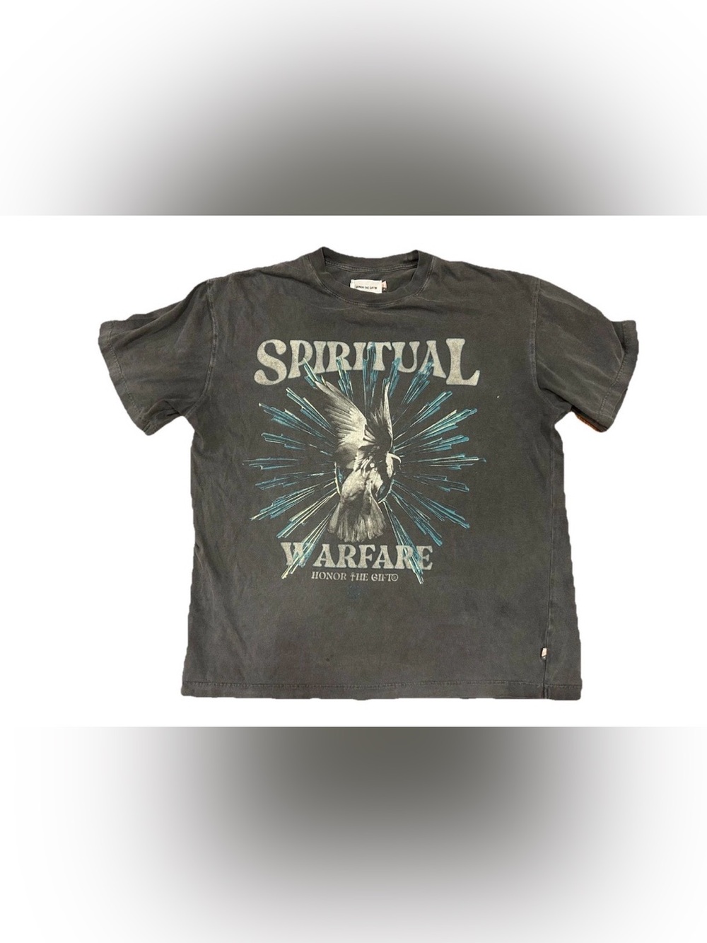 Honor The Gift HTG Spiritual Warfare Dove Tee Gray Men’s M Russell Westbrook